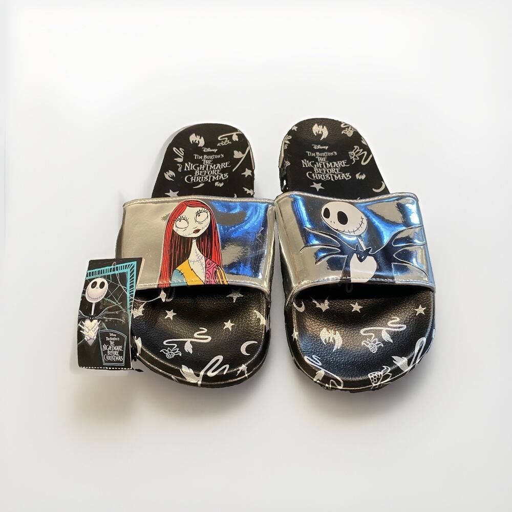 Nightmare Before Christmas Women's Size 9 NWT Metallic Slide Sandals